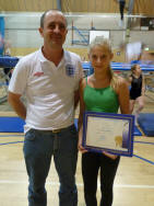 Lucy Phillips receiving JP from Stuart Kelly